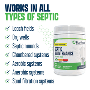 Septic Tank Treatment Packets: Breaks Down Grease, Paper, Organic Solids and Control Septic Odors - 2 Year Supply