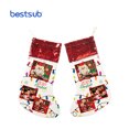 thumbnail image 3 of BestSub regalo personalizado niños Feliz árbol de Navidad decorado calcetín en blanco sublimación lentejuelas calcetines de Navidad, 3 of 4
