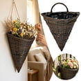 thumbnail image 1 of Handwoven Wicker for Indoor Outdoor Display Decorative Planter Container with Natural Finish, 1 of 5