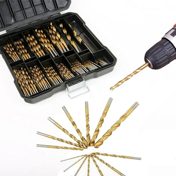 99pcs Straight Shank Twist Drill Set High-Speed Steel Ti-Plating Drill
