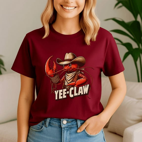 Yee Claw Yee Haw Crab Shirt, Cowboy Crawfish Meme Shirt, Funny Crawfish Tee, Summer Tee