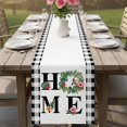 thumbnail image 4 of Country Farmhouse Table Runner 70 Inches, Vintage Farm Tropical Leaves Floral Plaid Bed Runner Dresser Scarves Tabletop for Indoor Outdoor Parties/Ceremony/Banquet, 13" x 70", 4 of 9