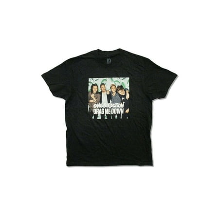 One Direction Drag Me Down Band Image Adult Black T (Best One Direction Shirts)