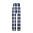 thumbnail image 4 of Lenpel Women's Pajama Pants Plaid Elastic High Waisted Drawstring Wide Leg Lounge Pants Palazzo Casual Trousers with Pockets, 4 of 6