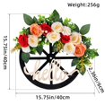 thumbnail image 5 of Corona de primavera Guirnalda artificial Corona de otoño artificial Todos los años Corona floral para decoración de fiesta de porche Decoración del, 5 of 5