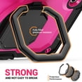 thumbnail image 6 of Case for Samsung Galaxy Tab A9 2023 8.7 inch, 360 Rotating Stand Handle Shoulder Strap Heavy Duty Shockproof Cover, Rose PC, 6 of 7
