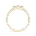 thumbnail image 2 of ANGARA Natural Unique Diamond Three Stone Engagement Ring in 14K Yellow Gold for Women (Size-3mm| Color-K| Clarity-I3) | April Birthstone, Anniversary, Jewelry Gift for Women | Natural Diamond Ring, 2 of 9