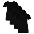 thumbnail image 1 of Bamboo basics Camiseta de mujer KATE, paquete de 4 - Camiseta interior, cuello redondo, camiseta simple Negro XL (X-Large), 1 of 4