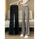 thumbnail image 1 of Pantalones acampanados de cintura alta para mujer, estilo veraniego, adelgazantes, de color sólido, talla grande, sencillos, informales, deportivos, 1 of 4