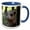 Blue/White, variant on 3drose, Camel Dromedary Face Animal, 11oz Two-tone Yellow Mug