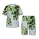thumbnail image 1 of Balery Watercolor Green Leaves Conjunto de Pijama Infantil de Manga Corta con Estampado – Ropa de Dormir de Algodón Suave-X-Large, 1 of 6