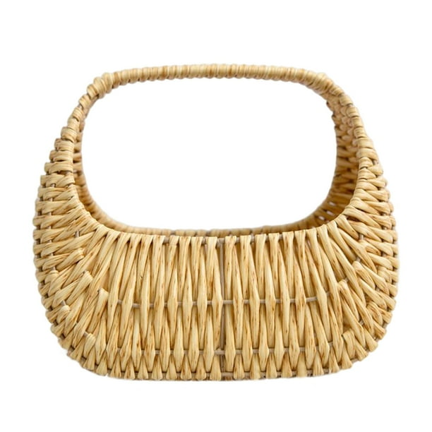 Mini Woven Basket, Flower Storage Basket, Gift Basket with Handle