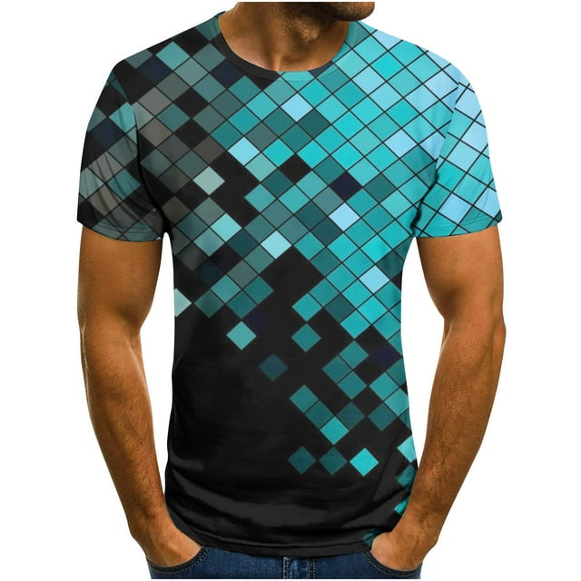 EGNMCR T-Shirts pour Homme T-shirt Homme 3D Imprimé Abstrait Non Localisé Manches Courtes Col Rond Mode Décontractée Quotidienne Vacances T-shirt Haut Blouses Cadeaux pour Hommes
