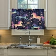 thumbnail image 4 of Rainbow Unicorn Kitchen Curtains 24 Inch Length Blackout Thermal Insulating Tier Curtains with Rod Pockets Short Curtains Home for Living Room/Bedroom Home Decor, 4 of 7
