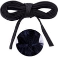 thumbnail image 1 of Cordón ajustable negro de 137,8 pulgadas para vestido de novia con espalda de velcro, ideal para reemplazar la cremallera o los botones., 1 of 9