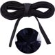 thumbnail image 1 of Cordón ajustable negro de 137,8 pulgadas para vestido de novia con espalda de velcro, ideal para reemplazar la cremallera o los botones., 1 of 9