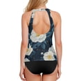 thumbnail image 2 of Women's Swimming Vest Women's Tankini Tops Swimming Vest for Women Soft and Smooth Suitable for Summer Beach Swimming Pool Parties XXL Colorful White Flower, 2 of 7