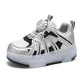 thumbnail image 3 of Kids Wheels Shoes with Lights Rechargeable Roller Skates Shoes Retractable Wheels Shoe LED Flashing Sneakers for Girls Boys Gift, 3 of 16