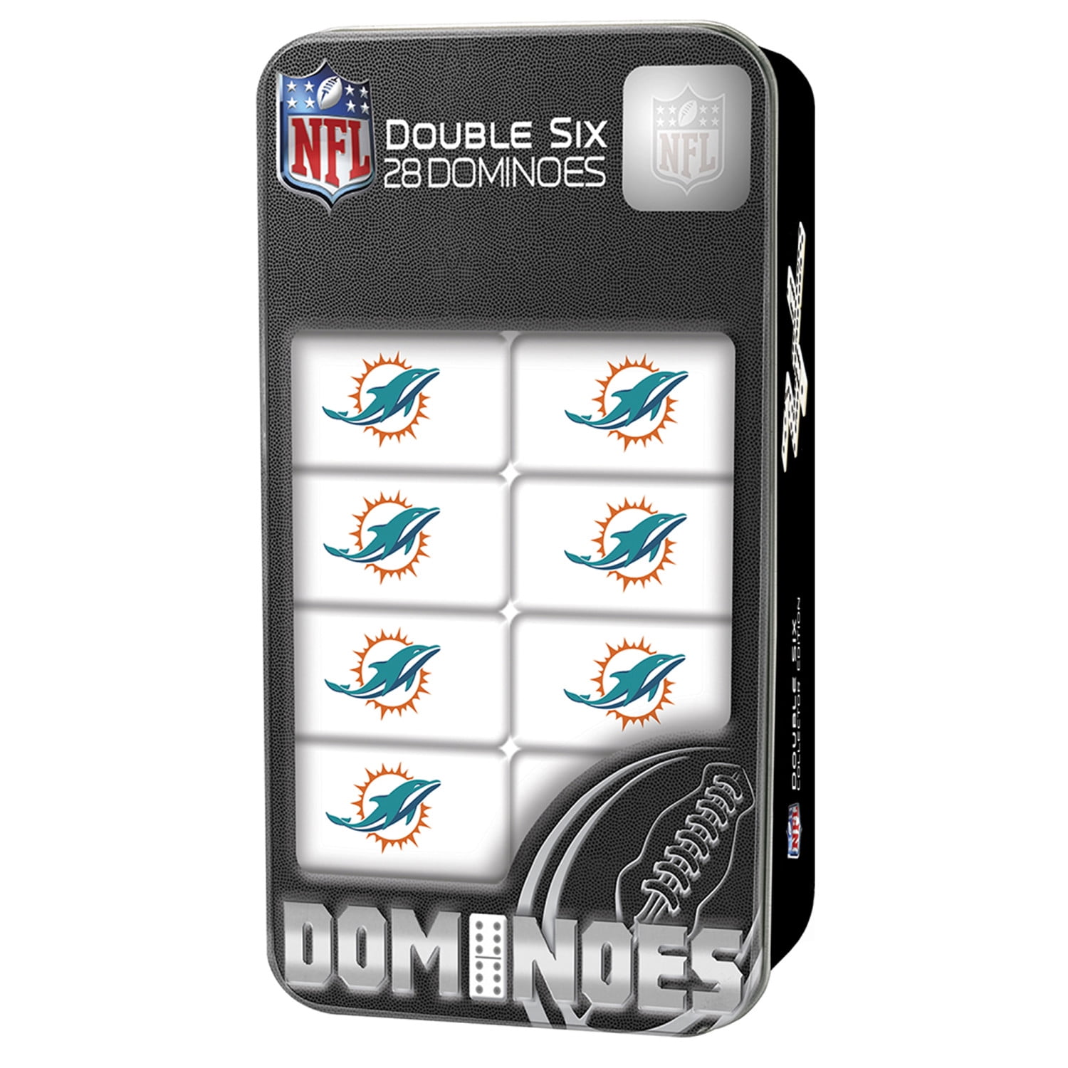 MasterPieces NFL Miami Dolphins Dominoes Game, 28 Piece Set