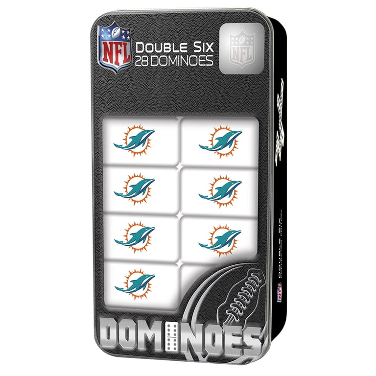 MasterPieces NFL Miami Dolphins Dominoes Game, 28 Piece Set