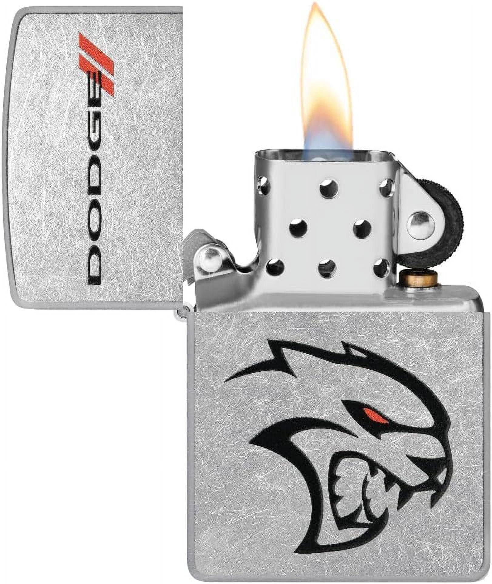 Zippo Lighter - Personalized Custom Message Engraved on Backside for Dodge Windproof Pocket Lighter (Dodge Hellcat 48760)