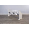 thumbnail image 3 of Sunny Designs Carriage House 34" Slat Back Wood Bench in White/Dark Brown, 3 of 5