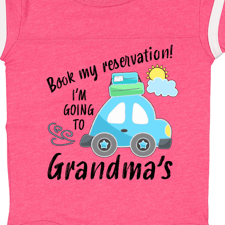 Inktastic Book My Reservation I'm Going to Grandma's Boys or Girls Baby Bodysuit