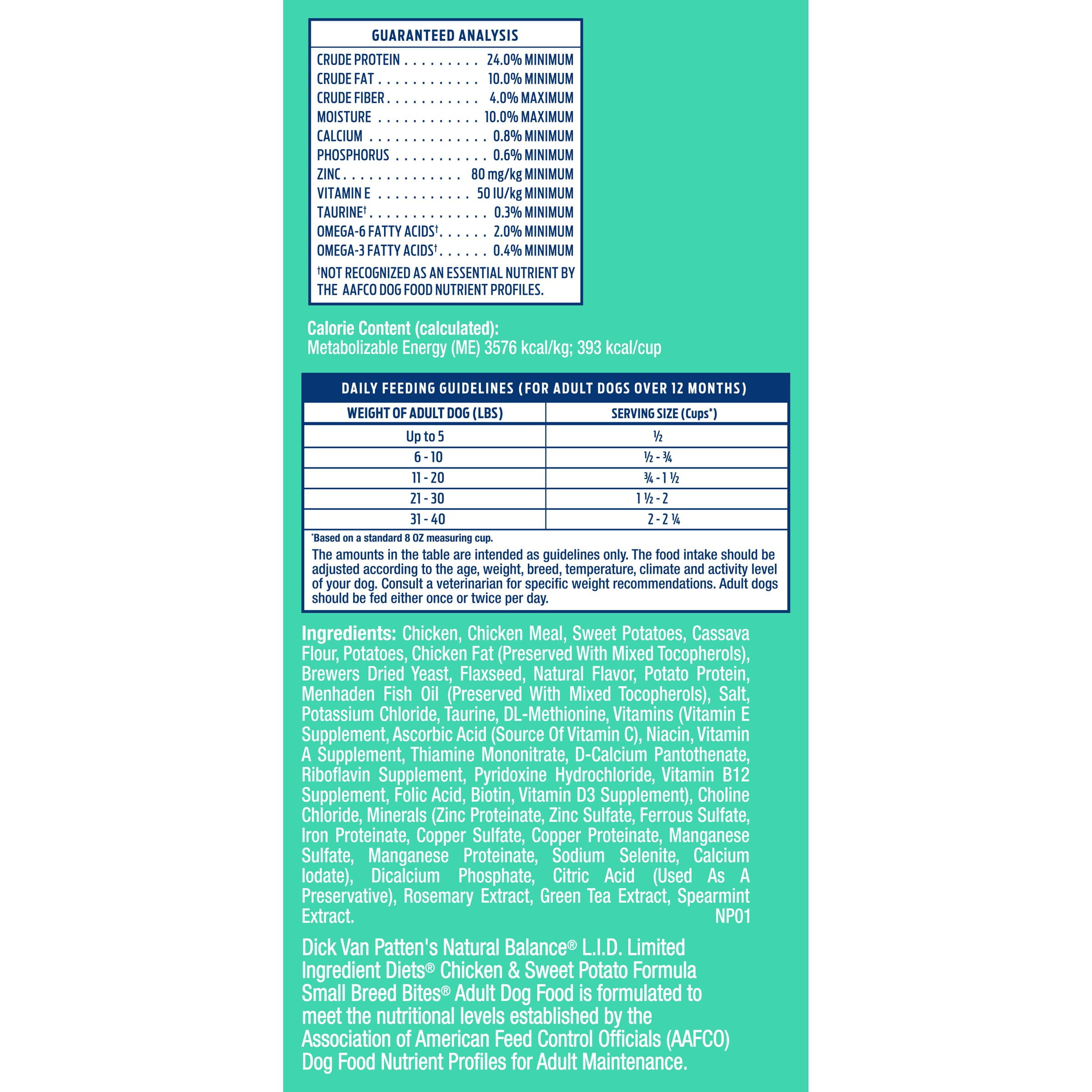 natural balance chicken and sweet potato small bites