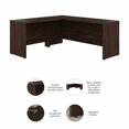 thumbnail image 3 of Pemberly Row 72W L Shaped Desk with 42W Return in Black Walnut - Engineered Wood, 3 of 6