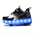 thumbnail image 3 of Cyiecw Kids Shoes - New Upgraded with Wheels LED Light Color Shoes Shiny Roller Skates Skate Shoes Simple Kids Gifts Boys Girls The Best Gift for Party Birthday Christmas Day, 3 of 7
