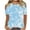 Blue-31, variant on ChaoHeng Plus Size Women Tops Short Sleeve on Summer T-Shirts for Women 2025 Women's Fashionable Solid Color T-shirt Short Sleeved Shirt Round Neck Casual Top