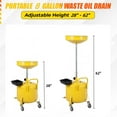 thumbnail image 5 of Accreate 8 Gallon Waste Oil Drain Tank, Portable Air Operated Oil Drainer with Adjustable Funnel Height, Fluid Fuel Transfer Drainage with Wheels, Oil Change Container for Auto Repair Shops, Garages, 5 of 7