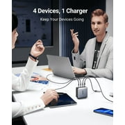 UGREEN 100W USB C Charger, Nexode 4-Port GaN Foldable Compact Fast Wall Charger for Laptop, compatible for MacBook, compatible for iPad, compatible for iPhone, Steam Deck