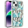 thumbnail image 2 of Case for Samsung Galaxy S26 3D Diamond Floral Butterfly Bling Stone Hybrid, Sparkly Rhinestone Gemstone Back Shockproof, XPM Phone Cover fit Samsung s26 [Blue], 2 of 9