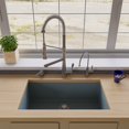 thumbnail image 2 of Alfi Brand AB3322UM-T Titanium 33 in. Single Bowl Undermount Granite Composite Kitchen Sink, 2 of 9