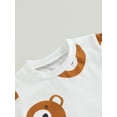 thumbnail image 3 of Kmbangi Baby Boy Short Sleeve Bear Print Tops + Solid Color Pants Set Toddler Summer 2Pcs Outfits 0-3T, 3 of 8