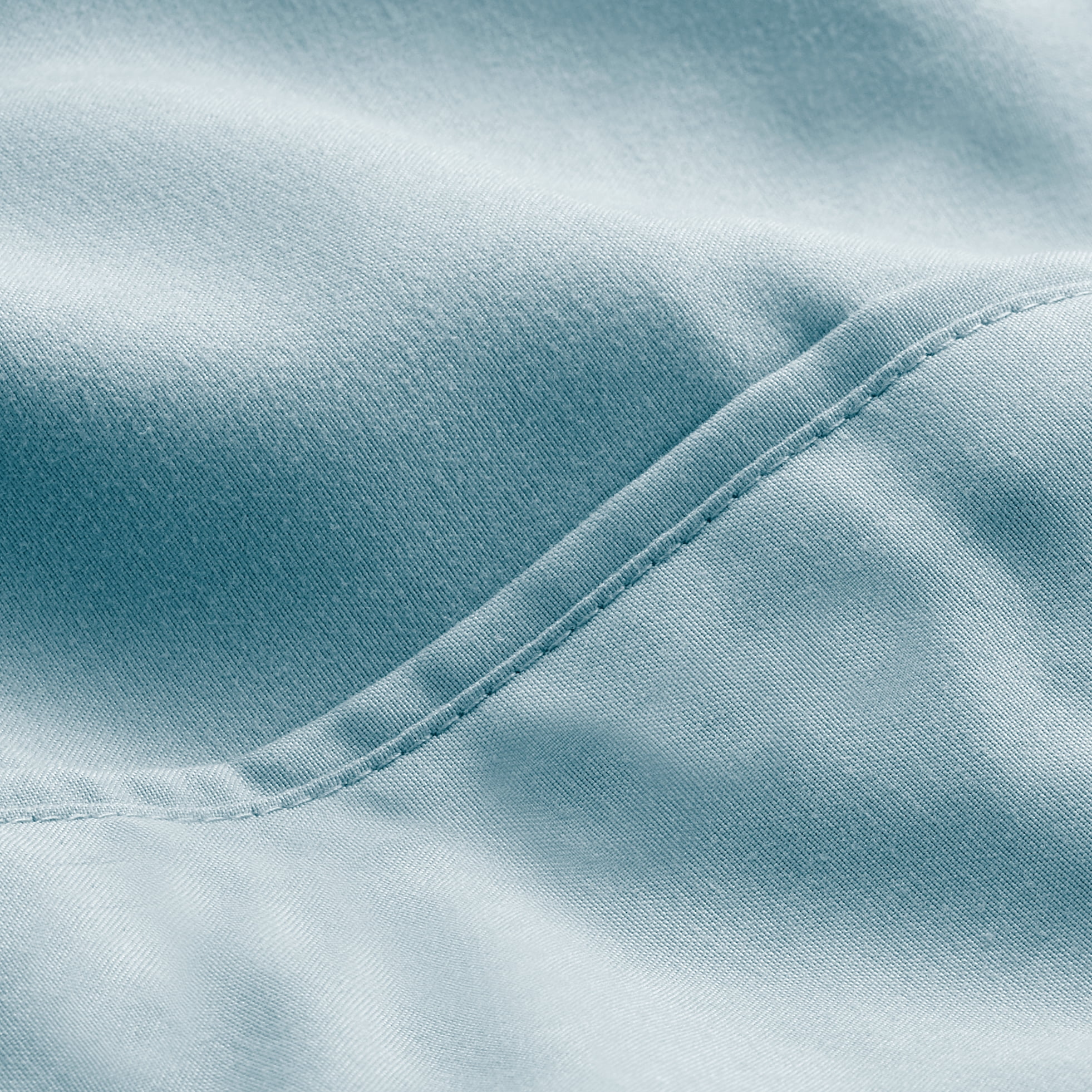 Bare Home Microfiber 5-Piece Dark Blue/Light Blue Comforter, Light Blue Sheet Set Reversible Bed in a Bag, Queen
