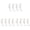 White 12 PCS, variant on 4 PCS Round Clamp-on Hooks for Rod, Hanging Tube Pipe Closet Rods for 0.79 inch Inner Diameter,No Drill Wall Hooks for Closet,Shower,Towel,Heavy Duty Metal Hooks for Home Organization (White)