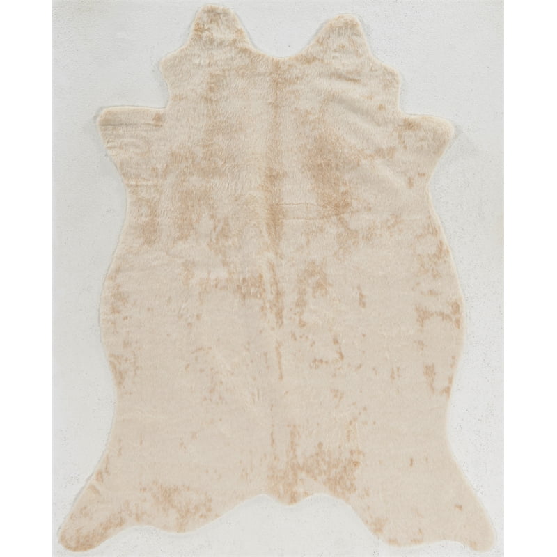 Riverbay Furniture 5 X 6 6 Faux Cowhide Area Rug In Ivory Walmart Com Walmart Com