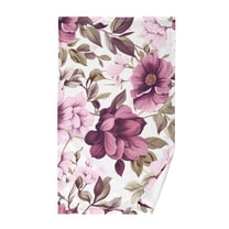 Flowers Pattern Cotton Face Towels Soft Hand Towel Absorbent Bathroom Towel for Kitchen Hotel Decoration