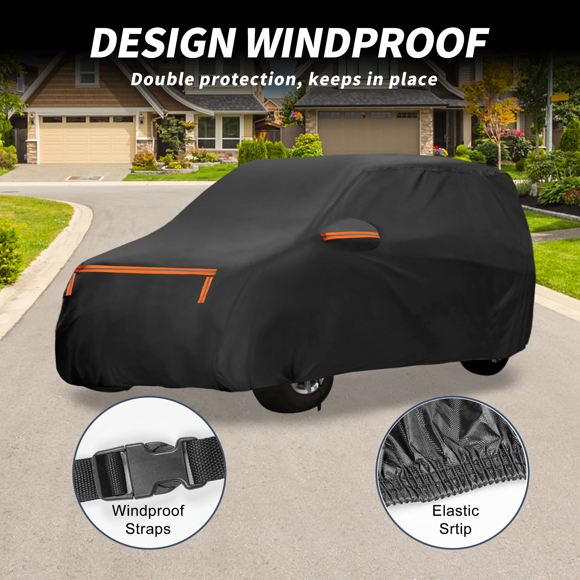 Unique Bargains Car Cover for Daihatsu Mira Aluminum Film Cotton with Right Zipper
