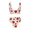 thumbnail image 5 of Daiia Red Ladybug Women's Bikini Set Two Piece Swimsuit High Waisted Bikini Adjustable Straps Bikini Perfect for Beach, Pool, and Summer Vacation-Medium, 5 of 9