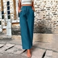 thumbnail image 6 of SIYUDAN Women Pants Business Casual Pants For Women BlueAdult Work Pants Women Comfy Work Pants Wide Leg Trousers Fall Pants For Women 2025, 6 of 7