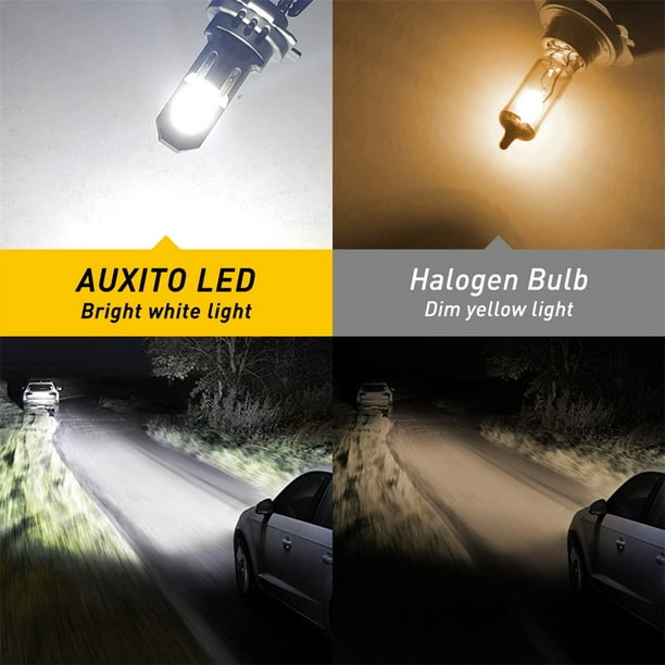 AUXITO H7 Led Headlight Bulb 50W 10000LM 6500K Cool White Cooling Fan, Fog Lights Halogen Replacement Bulb, Pack of 2 - Walmart.com