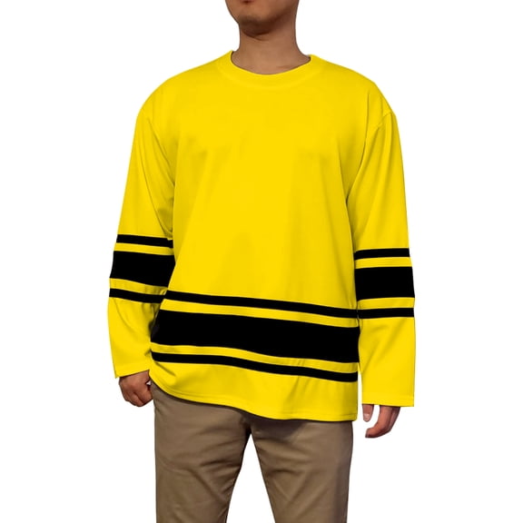 Lappel Men's Hockey Jersey College Sports Team Uniforms Size up to 3XL Long Sleeve Athletic Sports Shirts Made in USA