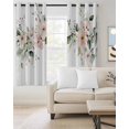 thumbnail image 2 of Floral Eucalyptus Leaves Blackout Curtains for Bedroom Living Room Darkening Curtains 54 Inch Long Spring Summer Botanical Short Curtain for Small Window Treatment Insulated Grommet Drapes 42"x54"x2, 2 of 9