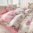 thumbnail image 5 of Sanrio Hello Kitty Cartoon Cute Pure Cotton Four-piece Set High-Looking Girly Girls Room Three-piece Dormitory Bedding Set, 5 of 25