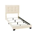 thumbnail image 2 of Tufted Twin Upholstered Bed in Beige Fabric, 2 of 10