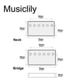thumbnail image 2 of Musiclily Basic 50mm and 52mm Metal Guitar Humbucker Pickup Covers Set, Black (Set of 2), 2 of 5