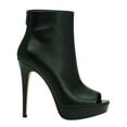 thumbnail image 2 of XYD Women Stiletto Heels Ankle Boots Peep Toe Platform Back Zip Leather Booties Night Out Party Shoes Size 11.5 Dark Green, 2 of 4